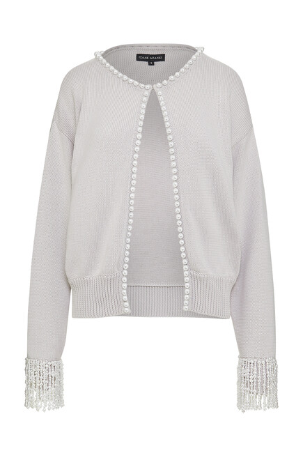 Pearl-Lined Cardigan